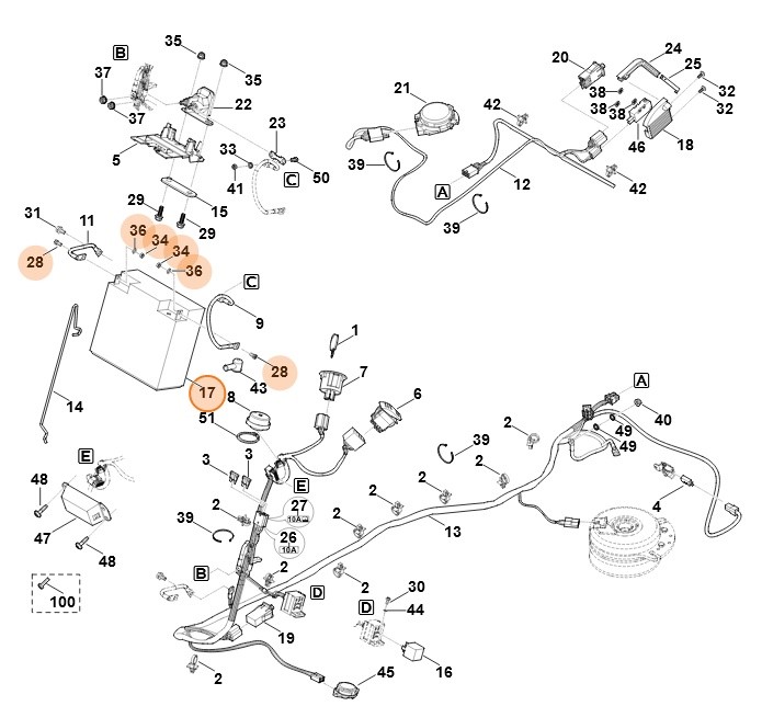Akumulator 12 V-20Ah, Stihl 61704001115