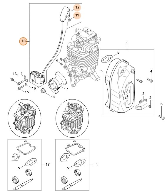 Moduł zapłonowy, Stihl 42824001308