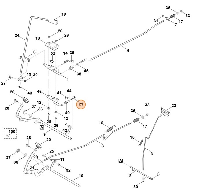 Drążek, Stihl 61407049811