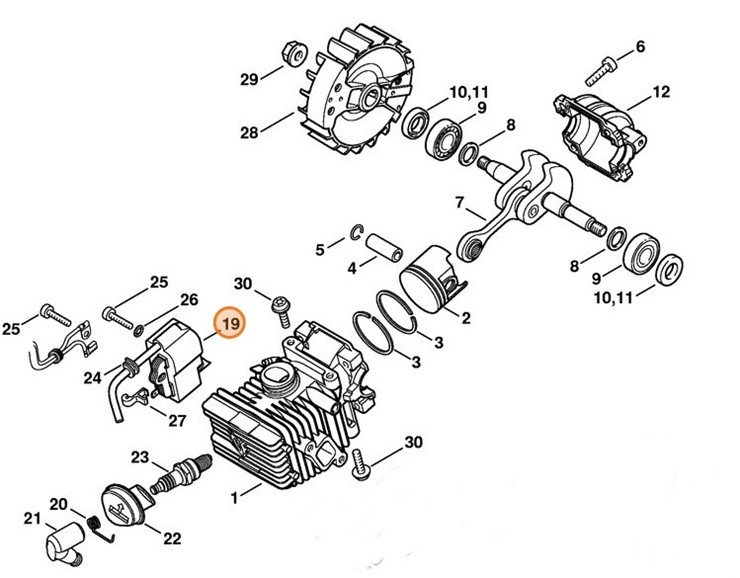 Moduł zapłonowy, Stihl 11374001307