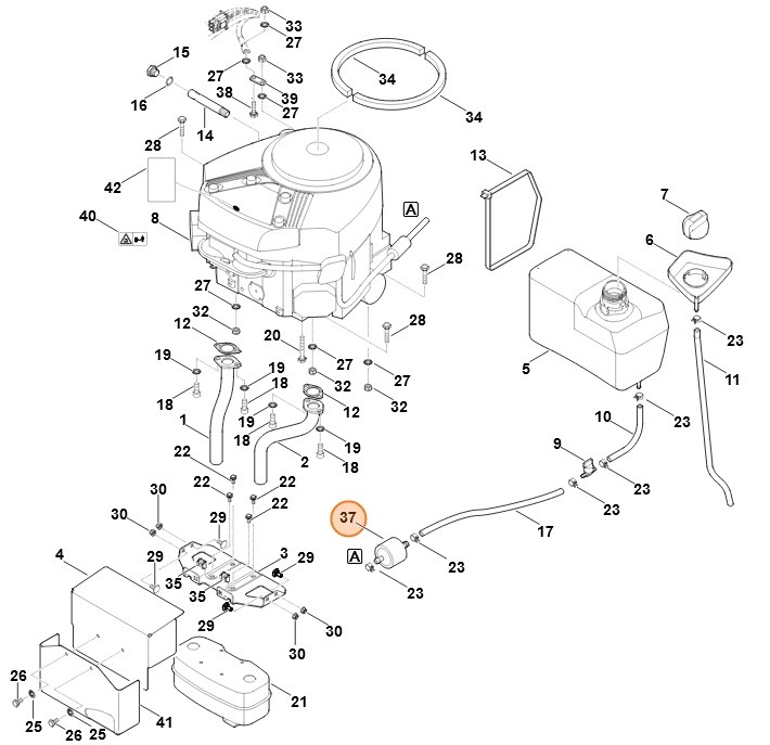 Filtr paliwa, Stihl 00003501800