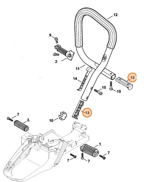 Uchwyt rurowy - wkład, Stihl 11387915100