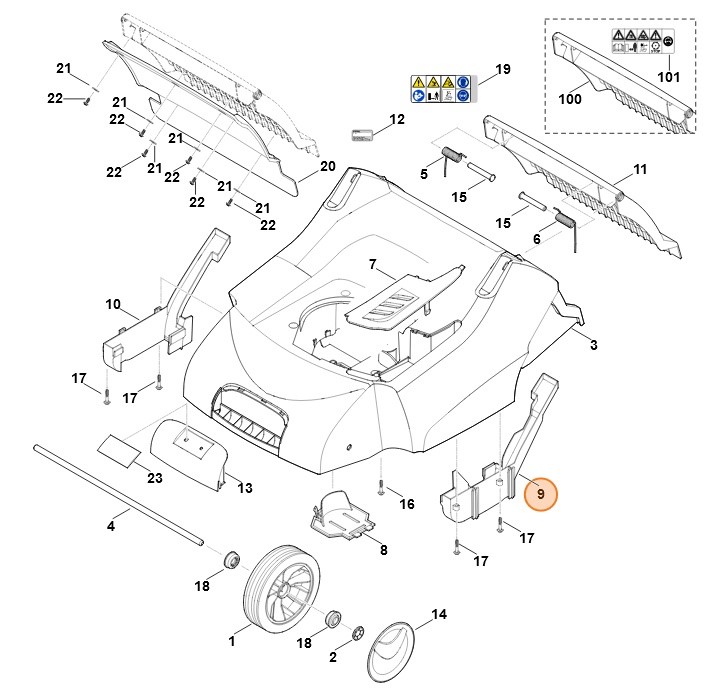 Osłona lewa, Stihl 62907060722