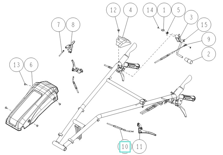 Linka napinająca góra/dół przewód prawy/lewy , Orec 83-1110-965-20