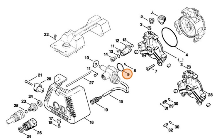 Okrągły pierścień uszczelniający 44x2, Stihl 96459458073