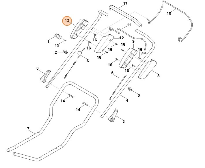 Połówka obudowy, Stihl 63837640612