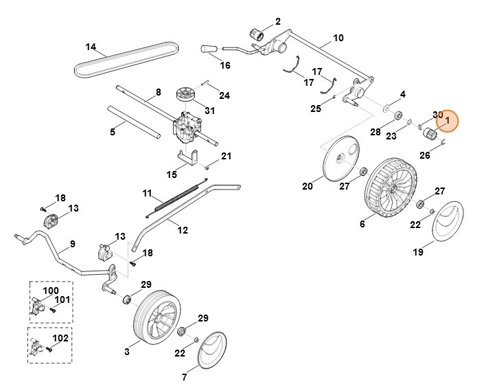 Zębnik, Stihl 61057047400
