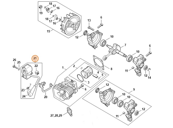 Moduł zapłonowy, Stihl 11464001303