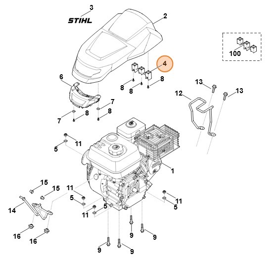 Element gumowy, Stihl 62507169601