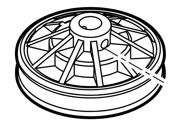 Koło paska klinowego kompl., Stihl 63587002500