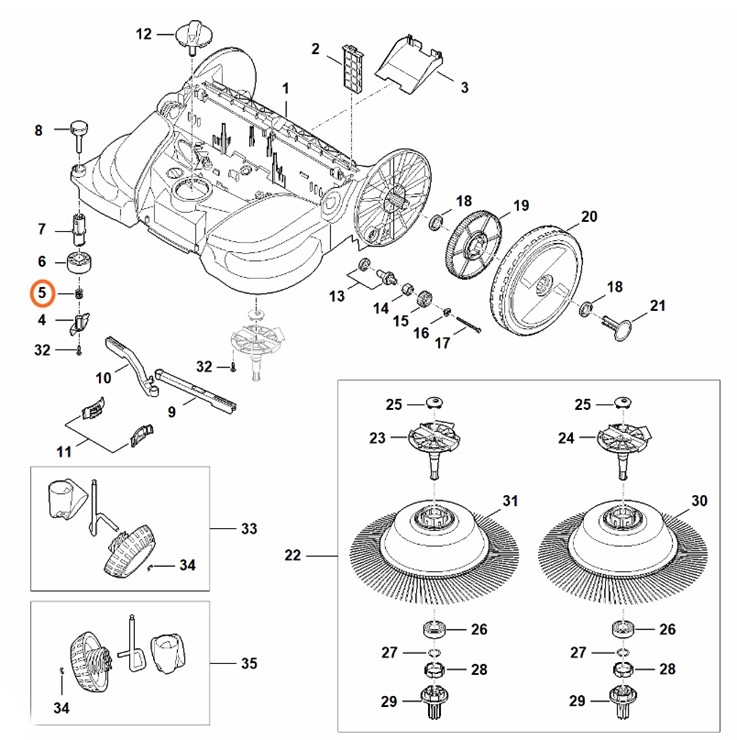 Sprężyna dociskowa, Stihl 48607318100