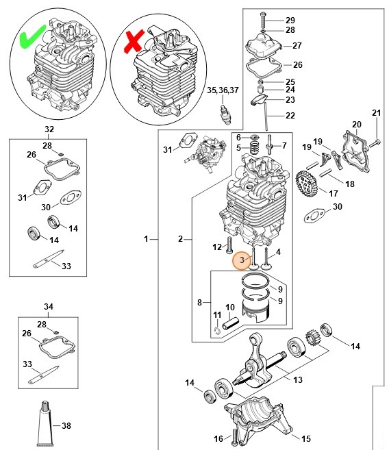 Zawór dopływowy, Stihl 42820251801