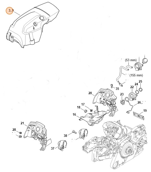 Pokrywa, Stihl 11410801640