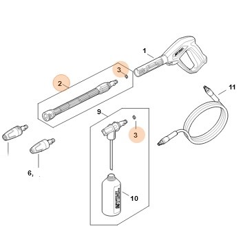 Lanca natryskowa, Stihl RE025000900