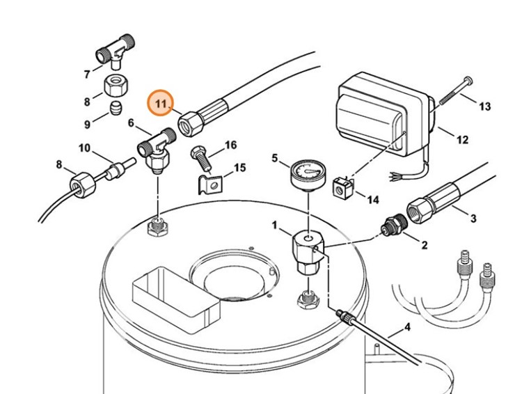 Wąż wysokociśnieniowy DN 8, 650 mm, Stihl 47525200602