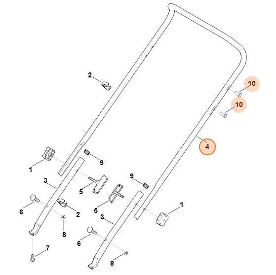 Górna część uchwytu kierującego, Stihl 62907803011