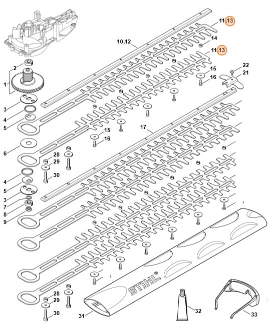 Nóż / noże 450 mm / 18", 48187106050