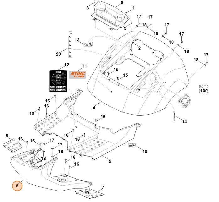 Pokrywa, Stihl 61407060733