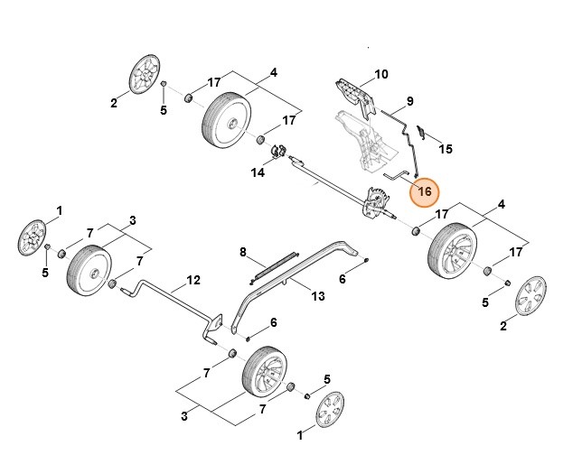 Dźwignia mechanizmu ryglującego, Stihl WA417636005