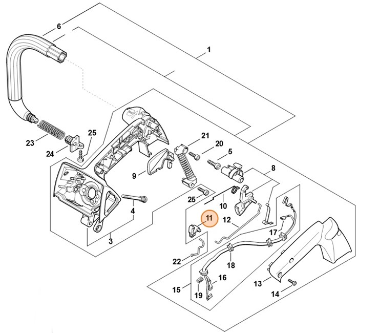 Dźwignia podwójna, Stihl 11291804000