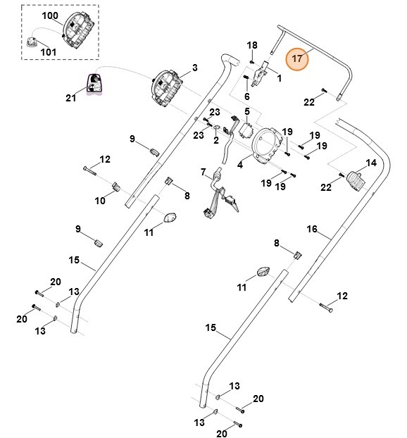 Dźwignia włączająca, Stihl 63117640200