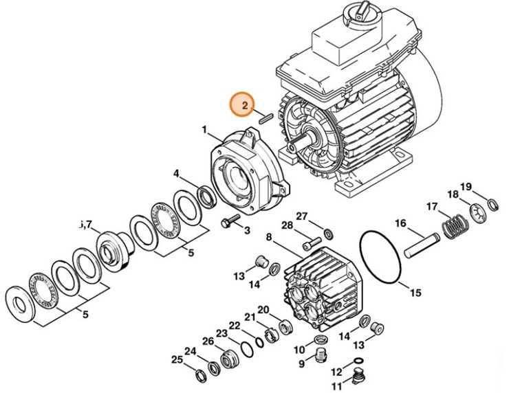 Wpust 4,75x4,75x31, Stihl 94714350860