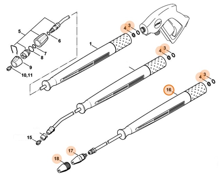 Dysza rotacyjna 045, Stihl 49005001660