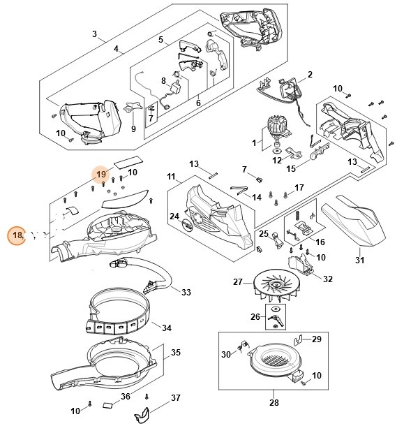 Obudowa dmuchawy, Stihl SA027004102
