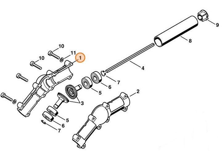 Obudowa przekładni, Stihl 41386410302