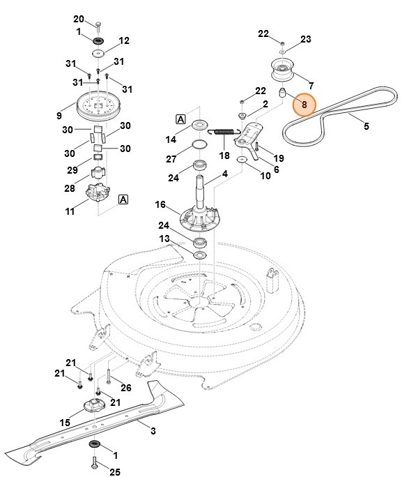 Tulejka odległościowa, Stihl 61407642810