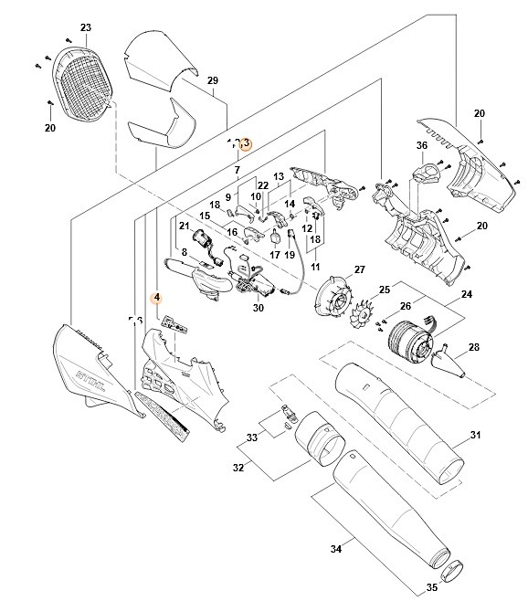 Obudowa silnika, Stihl BA016000800