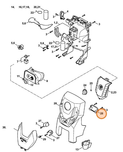 Zawias, Stihl 47767014200
