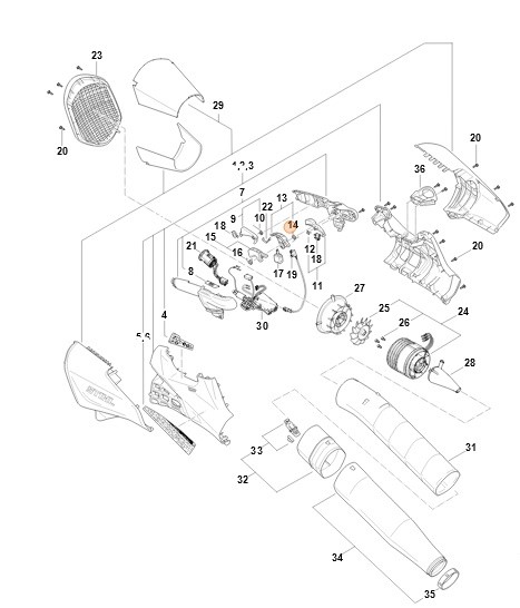 Sprężyna ramieniowa, Stihl BA011824502