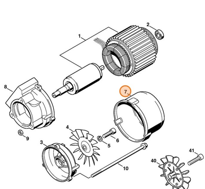 Pokrywa wentylatora, Stihl 47216060105