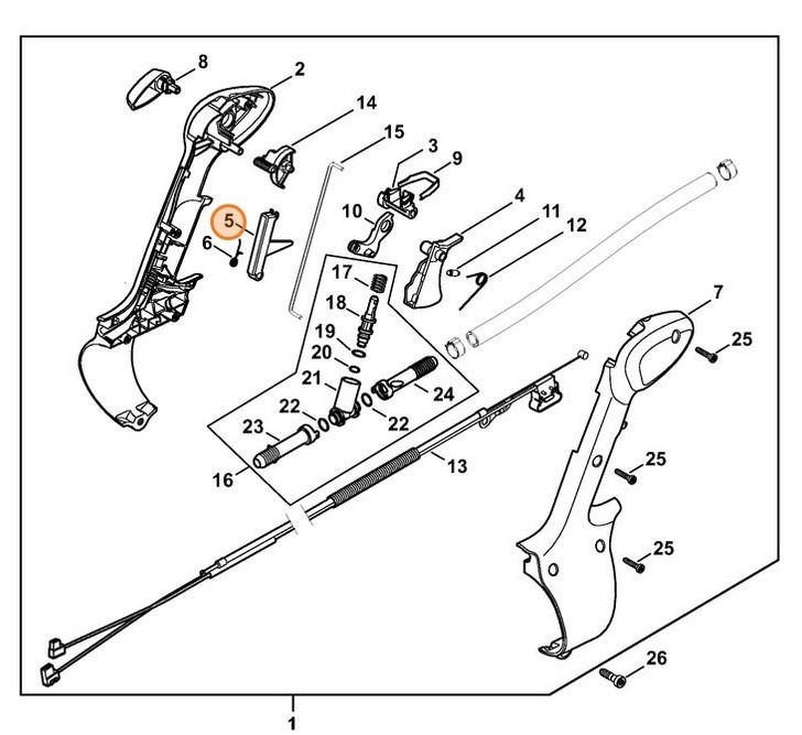 Dźwignia blokady, Stihl 42441820800
