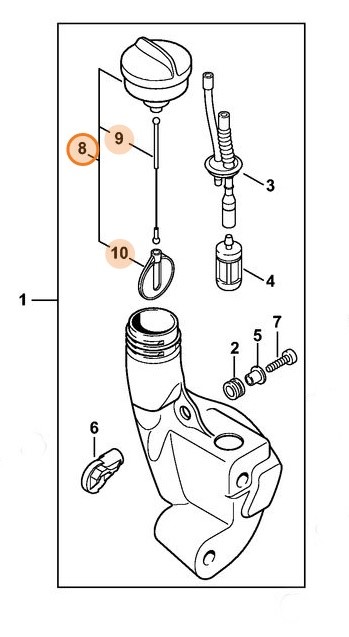 Zamknięcie zbiornika paliwa, Stihl 41283500505