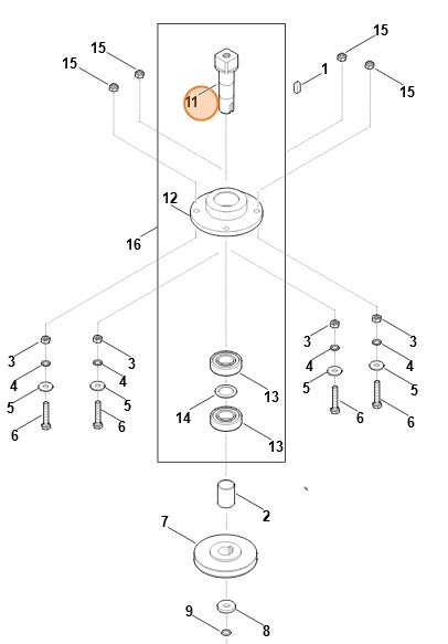 Wałek noża, Stihl 60017020700