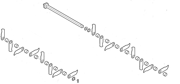 Wałek noża kompl., Stihl 62917003501