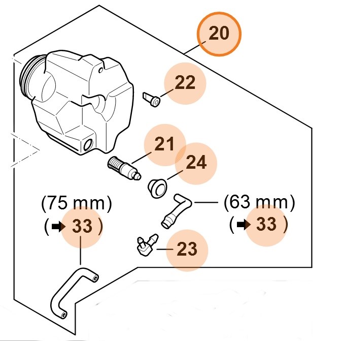 Zbiornik oleju, Stihl 12543504400