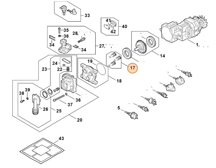 Zestaw tłoka, Stihl RE027607010