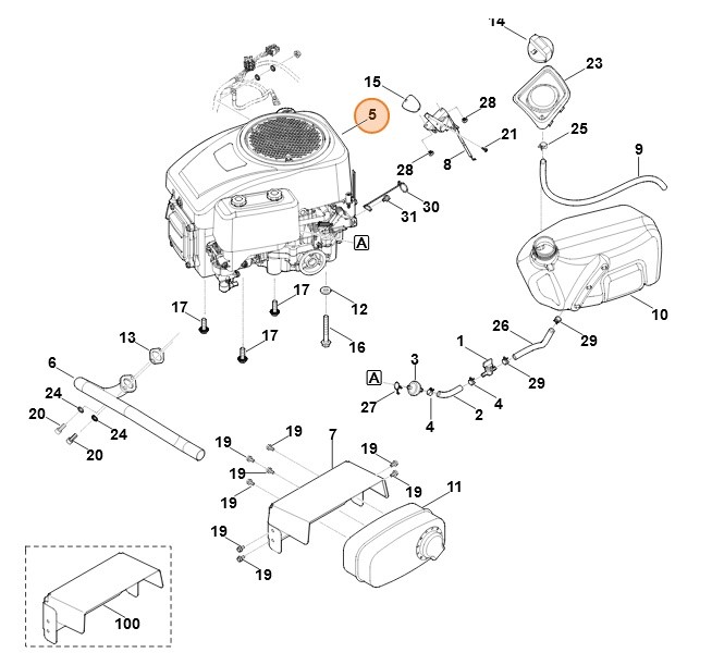 Spalinowy silnik benzynowy EVC 4000.1 (EVC4000-0002), Stihl 61400111807
