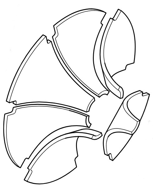 Zestaw wkładek tłumiących, Stihl BA030071001