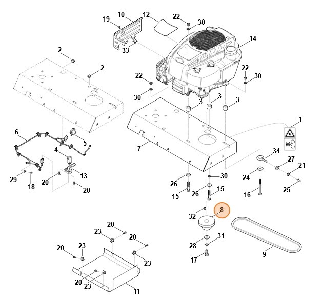 Koło paska klinowego, Stihl 60017041010