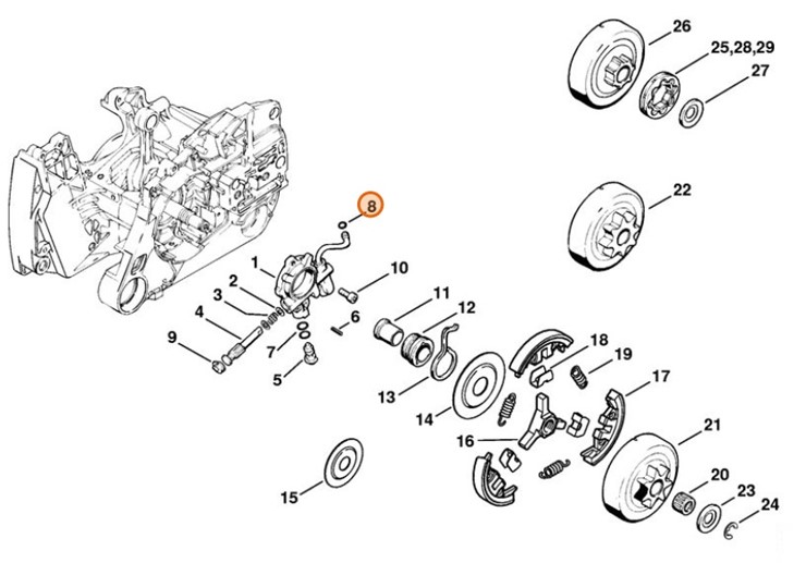 Okrągły pierścień uszczelniający 4x1,5, STIHL 96469510155