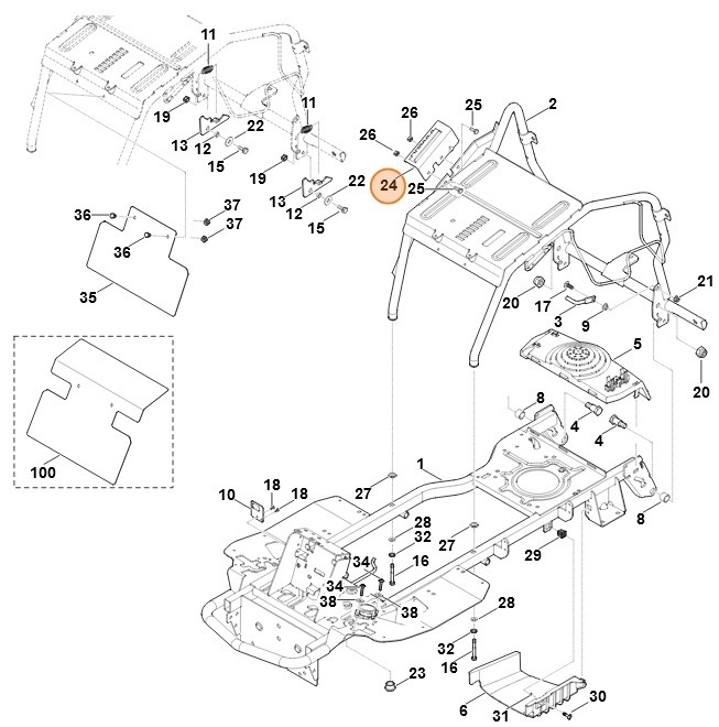 Blacha zapadkowa, Stihl 61407039511