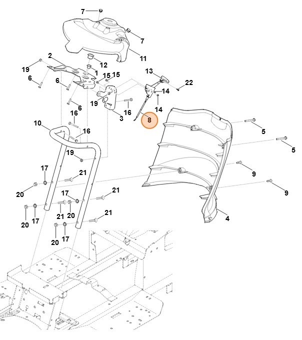 Cięgno gazu, Stihl 61601801100