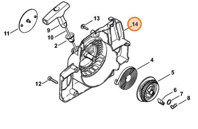 Obudowa wentylatora, Stihl 11300801800