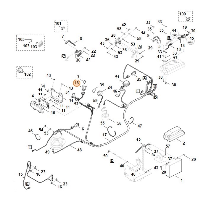 Stacyjka uruchomiania silnika, Stihl 61704302411