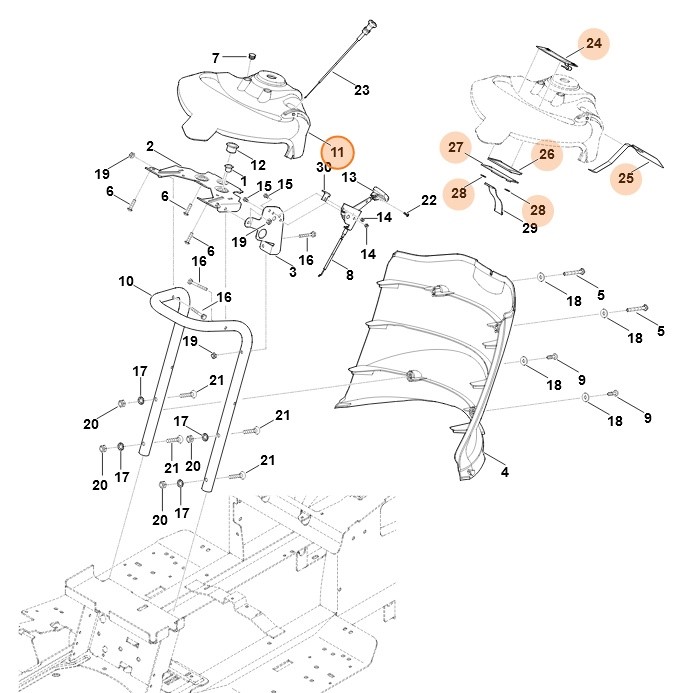 Tablica rozdzielcza kompl., Stihl 61707804011