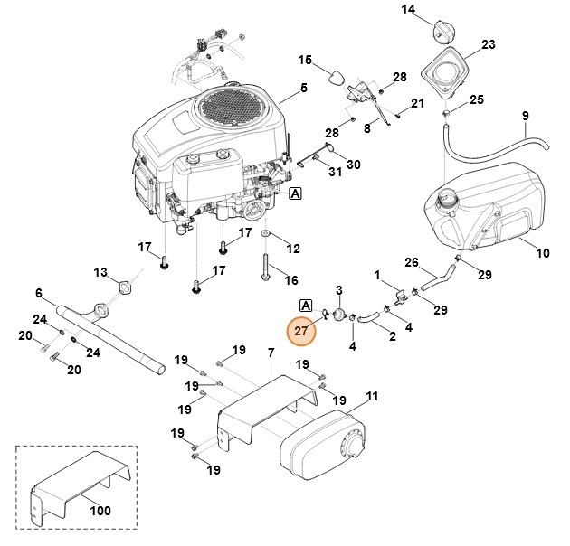 Obejma zaciskowa, Stihl 00043587901